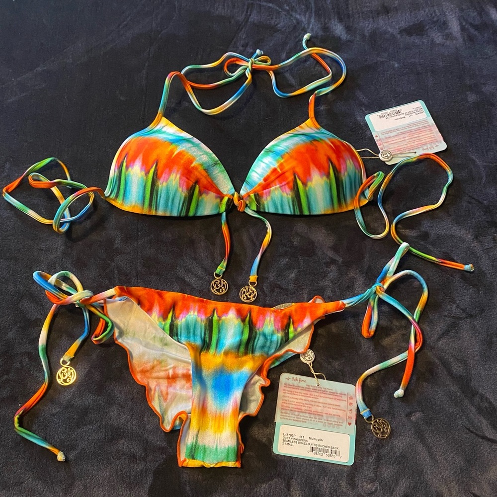 Luli Fama Ocean Whispers bikini set. Size XS. New with tags.